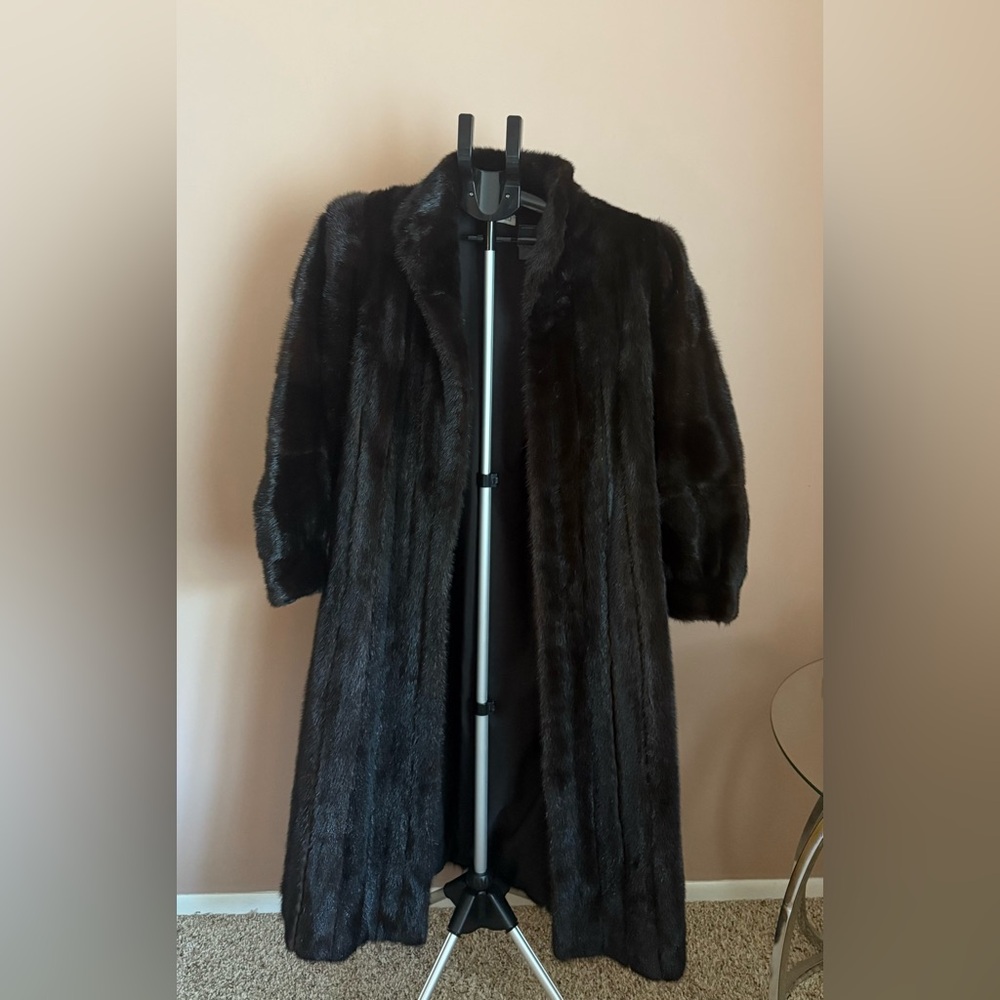 Luxurious Brown Mink Floor Length Coat
